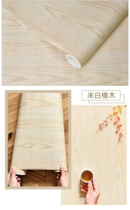 Wood Grain Peel & Stick Wallpaper — Removable, Renter-Safe