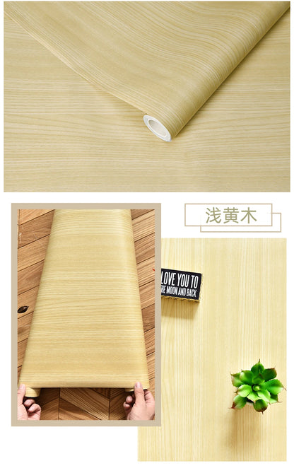 Wood Grain Peel & Stick Wallpaper — Removable, Renter-Safe