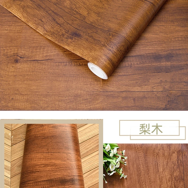 Wood Grain Peel & Stick Wallpaper — Removable, Renter-Safe