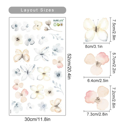 Boho Floral Wall Decals — Removable, Nursery-Safe