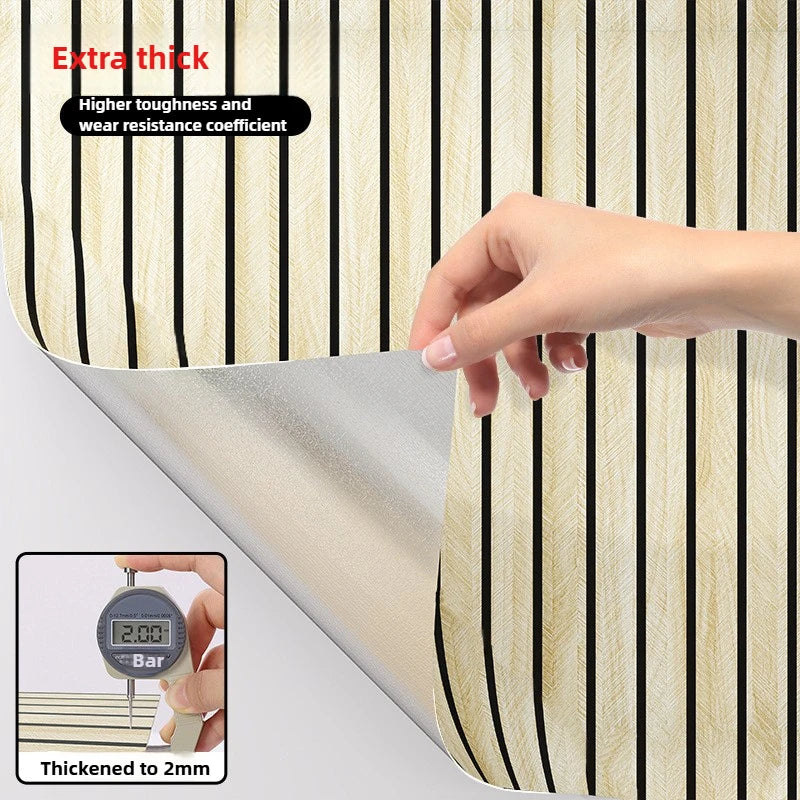 Brown grid peel & stick wallpaper