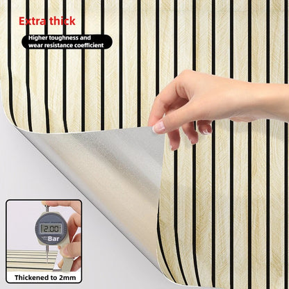 Brown grid peel & stick wallpaper