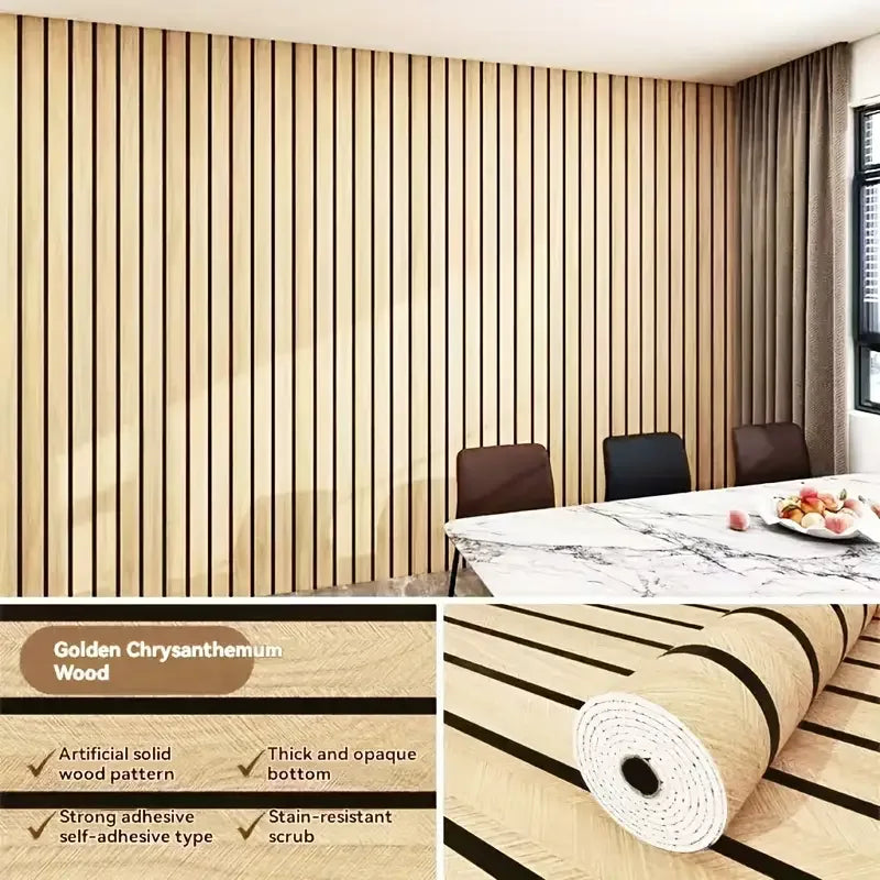 Brown grid peel & stick wallpaper