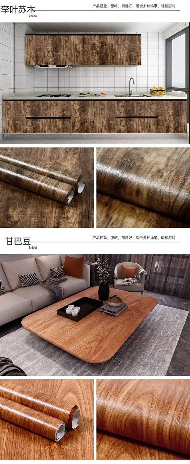 Wood Grain Peel & Stick Wallpaper — Removable, Renter-Safe