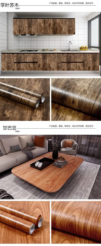Wood Grain Peel & Stick Wallpaper — Removable, Renter-Safe