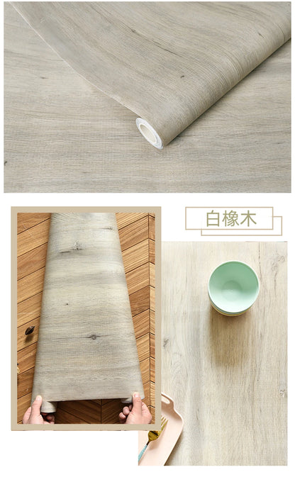 Wood Grain Peel & Stick Wallpaper — Removable, Renter-Safe