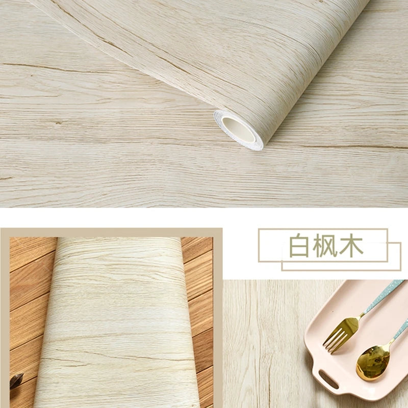 Wood Grain Peel & Stick Wallpaper — Removable, Renter-Safe