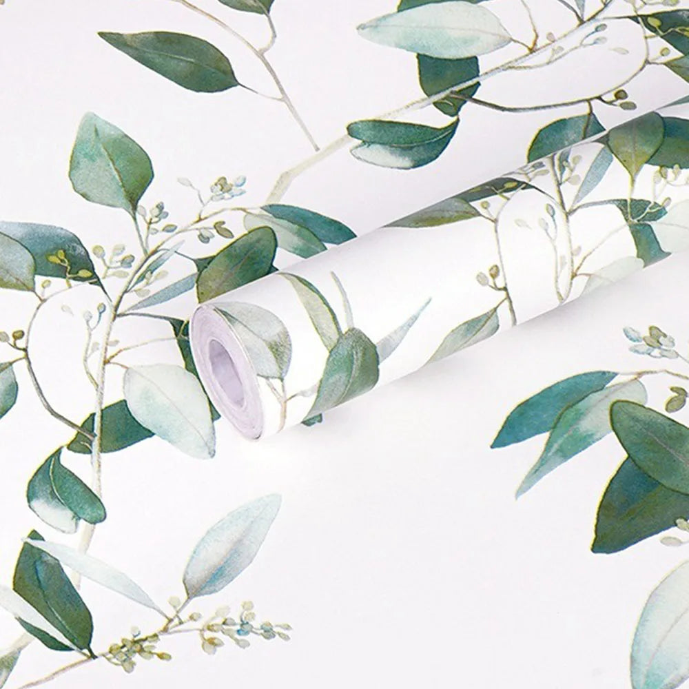 Botanical branch peel & stick wallpaper