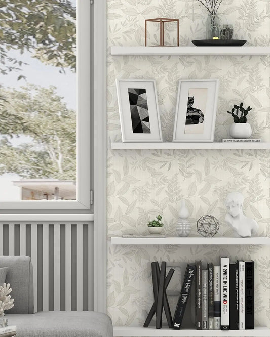 Vintage leaf peel & stick wallpaper
