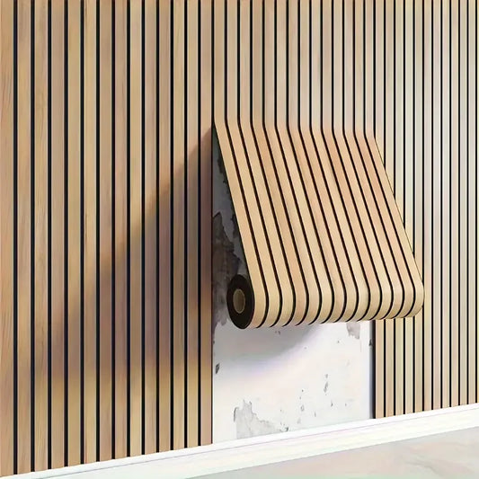 Brown grid peel & stick wallpaper