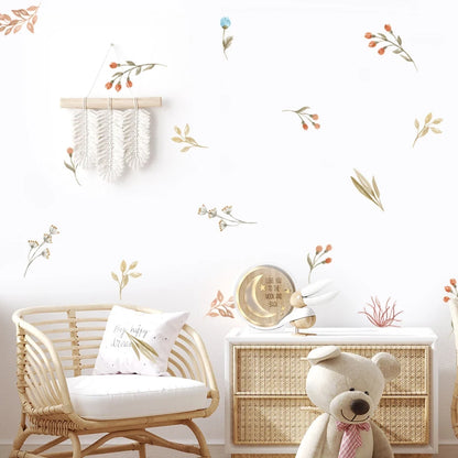 Boho Floral Wall Decals — Removable, Nursery-Safe