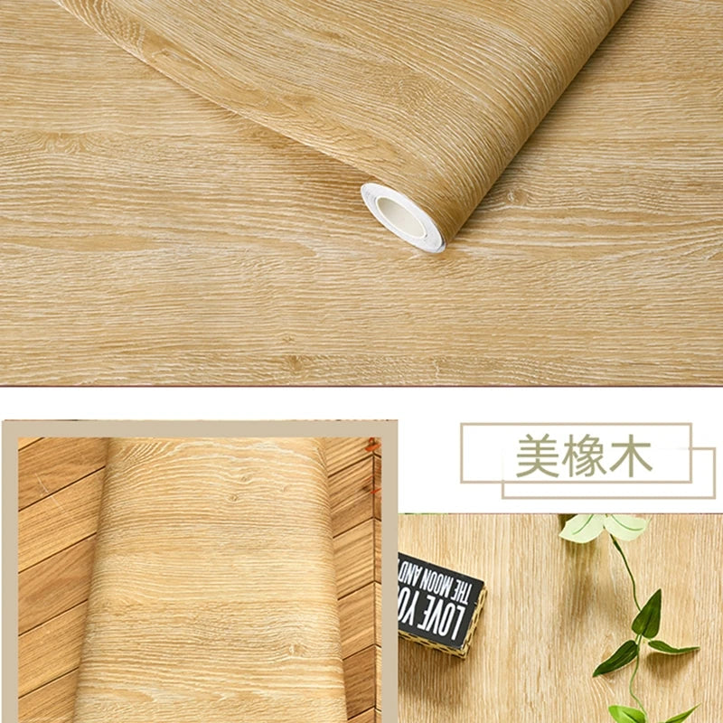 Wood Grain Peel & Stick Wallpaper — Removable, Renter-Safe