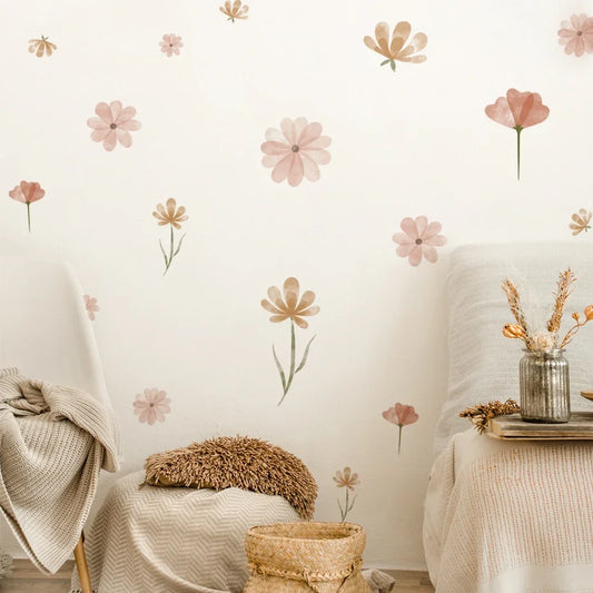 Boho Floral Wall Decals — Removable, Nursery-Safe