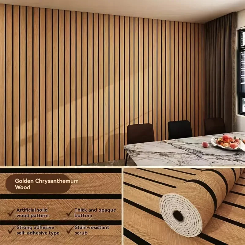 Brown grid peel & stick wallpaper