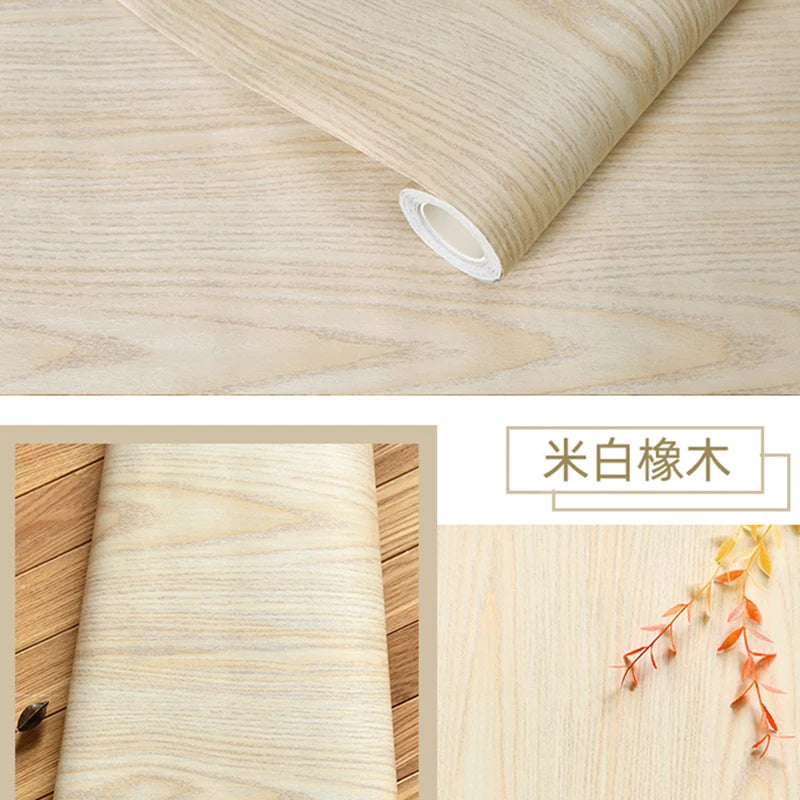 Wood Grain Peel & Stick Wallpaper — Removable, Renter-Safe
