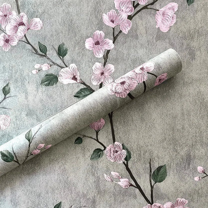 Botanical branch peel & stick wallpaper