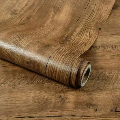 Wood Grain Peel & Stick Wallpaper — Removable, Renter-Safe