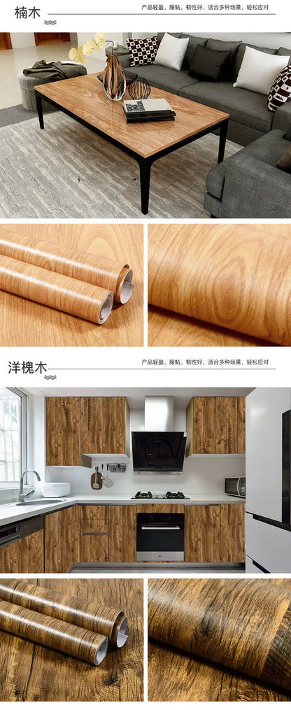 Wood Grain Peel & Stick Wallpaper — Removable, Renter-Safe