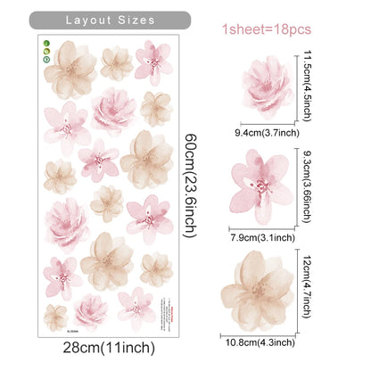 Boho Floral Wall Decals — Removable, Nursery-Safe