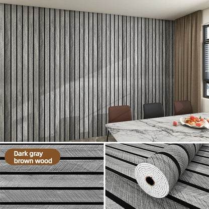 Brown grid peel & stick wallpaper