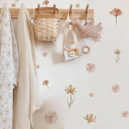 Boho Floral Wall Decals — Removable, Nursery-Safe