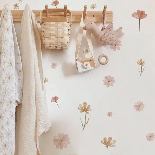 Boho Floral Wall Decals — Removable, Nursery-Safe