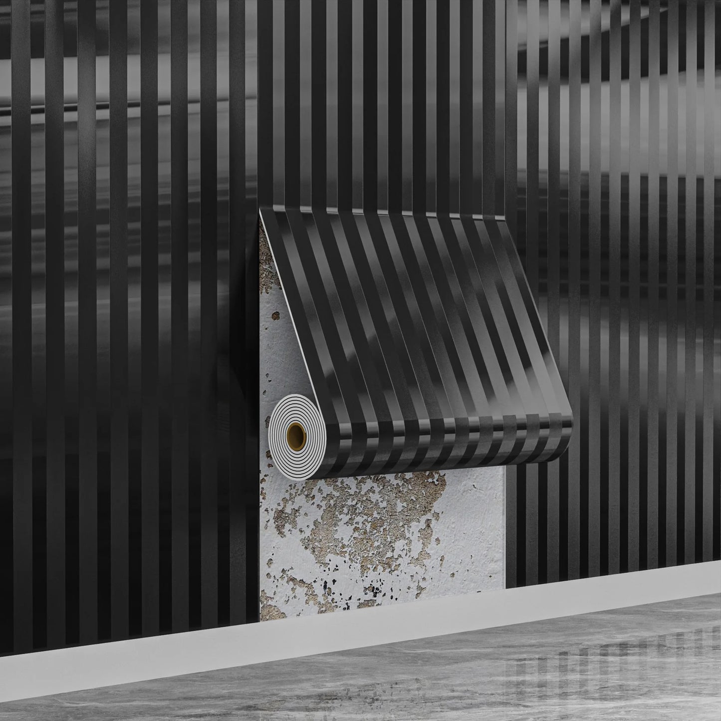 Brown grid peel & stick wallpaper