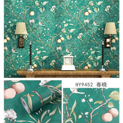 Botanical branch peel & stick wallpaper