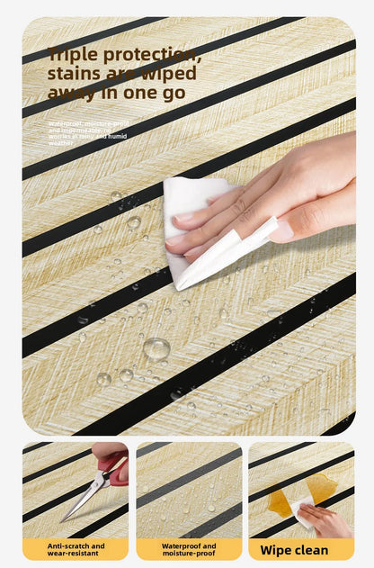 Brown Plaid Peel & Stick Wallpaper — Waterproof