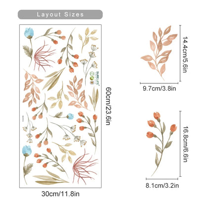 Boho Floral Wall Decals — Removable, Nursery-Safe