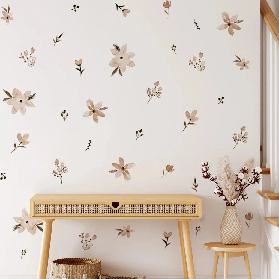 Boho Floral Wall Decals — Removable, Nursery-Safe