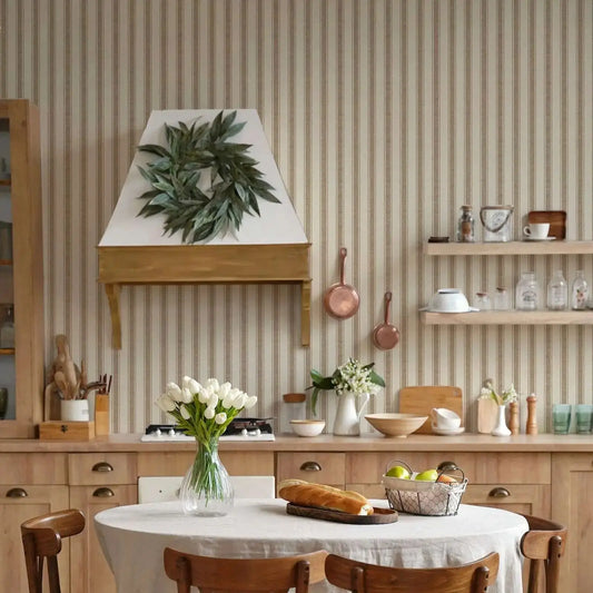 Geometric stripe peel & stick wallpaper