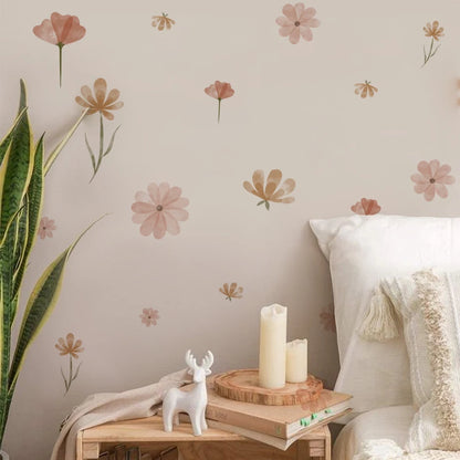 Boho Floral Wall Decals — Removable, Nursery-Safe