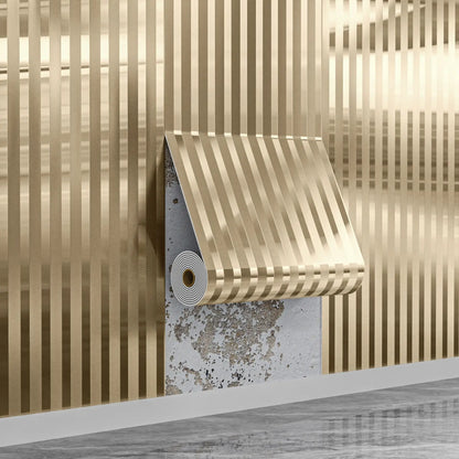 Brown grid peel & stick wallpaper